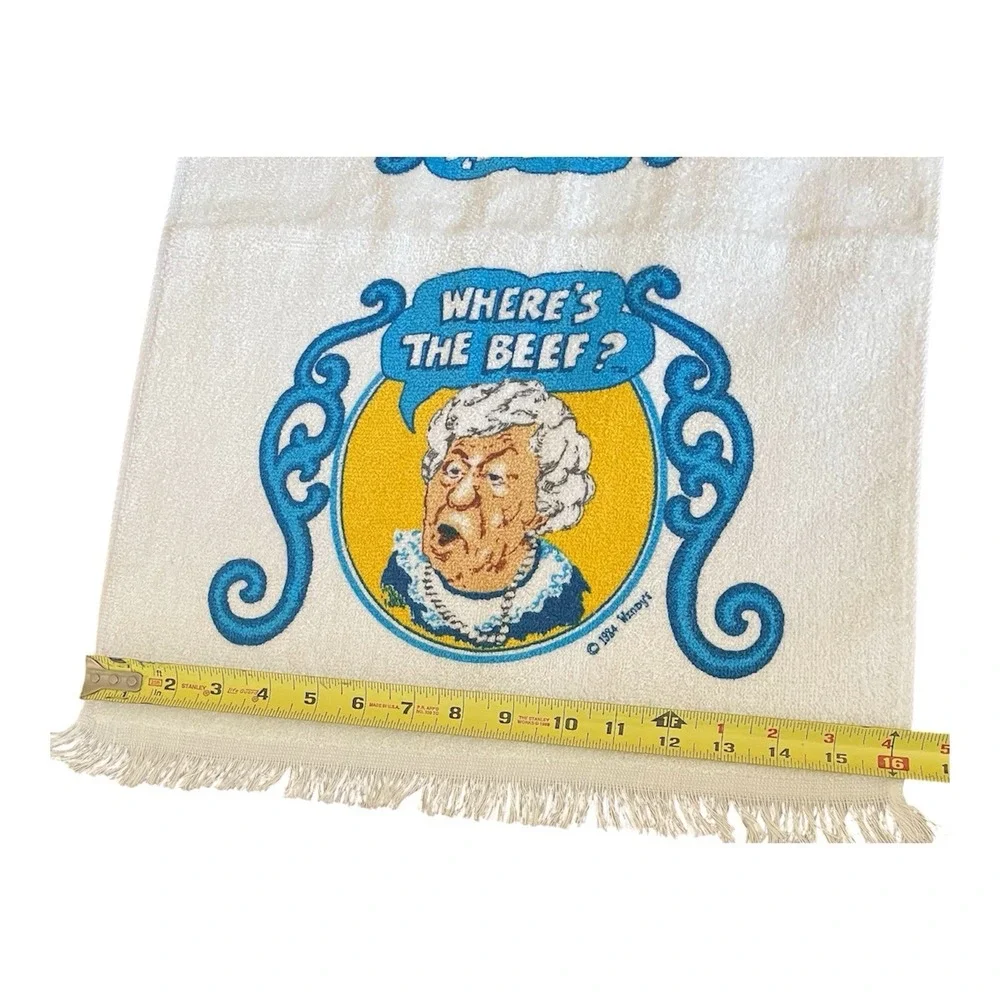 Vtg. 1984 Wendy's Washcloth & Towel Set 